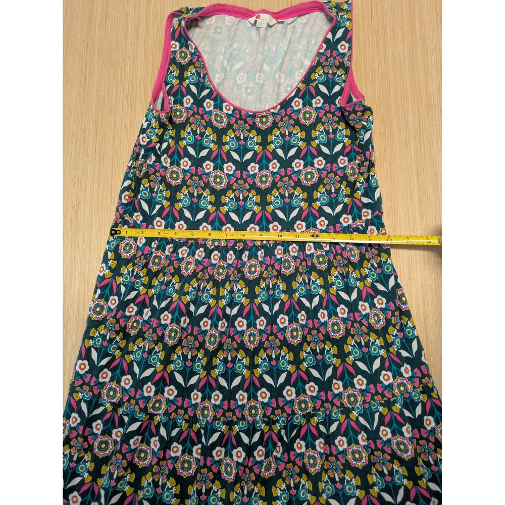 Boden Women Floral Tiered Maxi Dress Navy Pink Sleeveless Jersey US 12R J0538 - Picture 4 of 7
